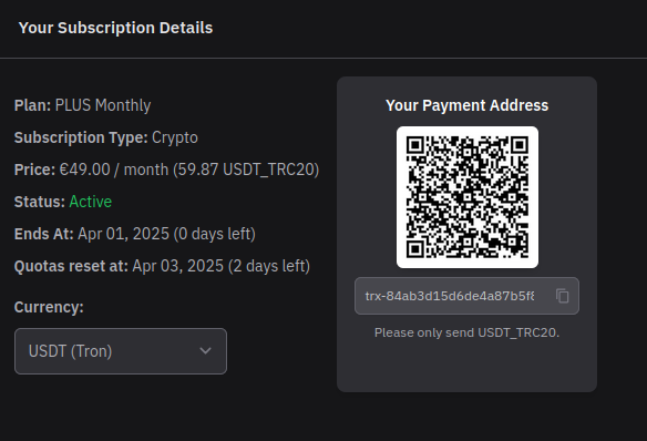 New Subscription Overview